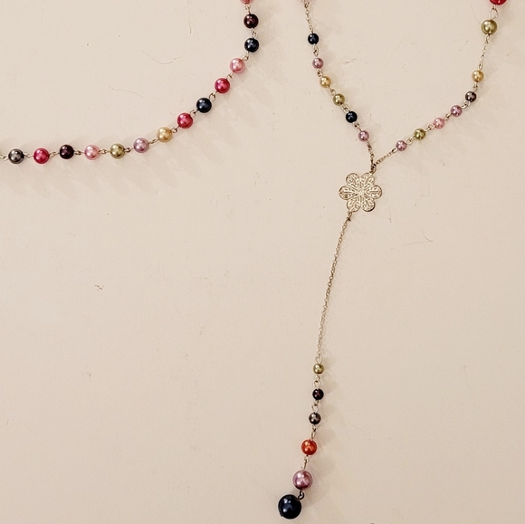 NWOT Pair of multicolored layering necklaces - Picture 3 of 6